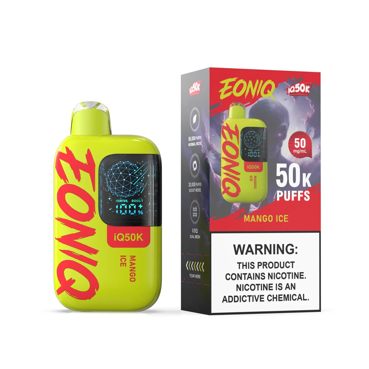 IQ50K Mango Ice packaging