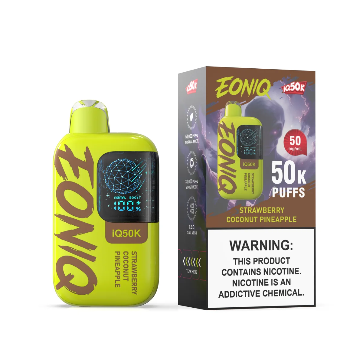 IQ50K Strawberry Coconut Pineapple packaging