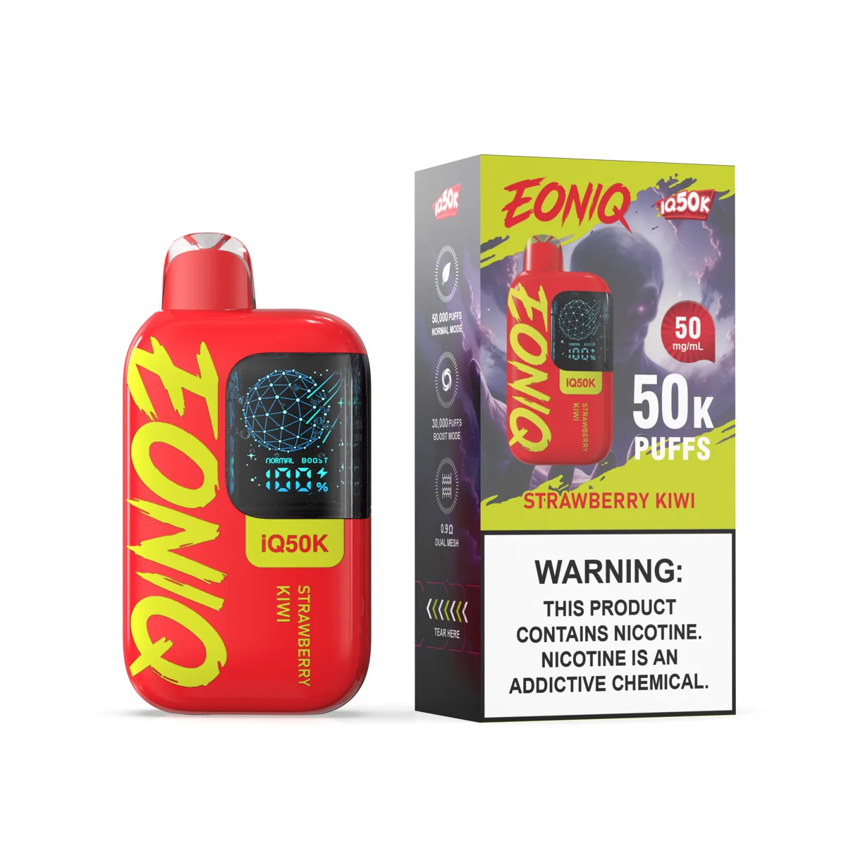 IQ50K Strawberry Kiwi packaging